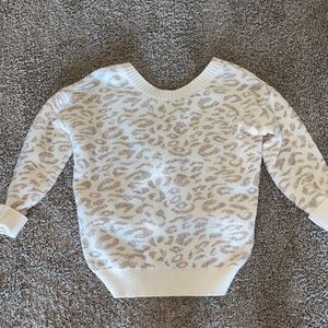 Criss Cross back cheetah print sweater